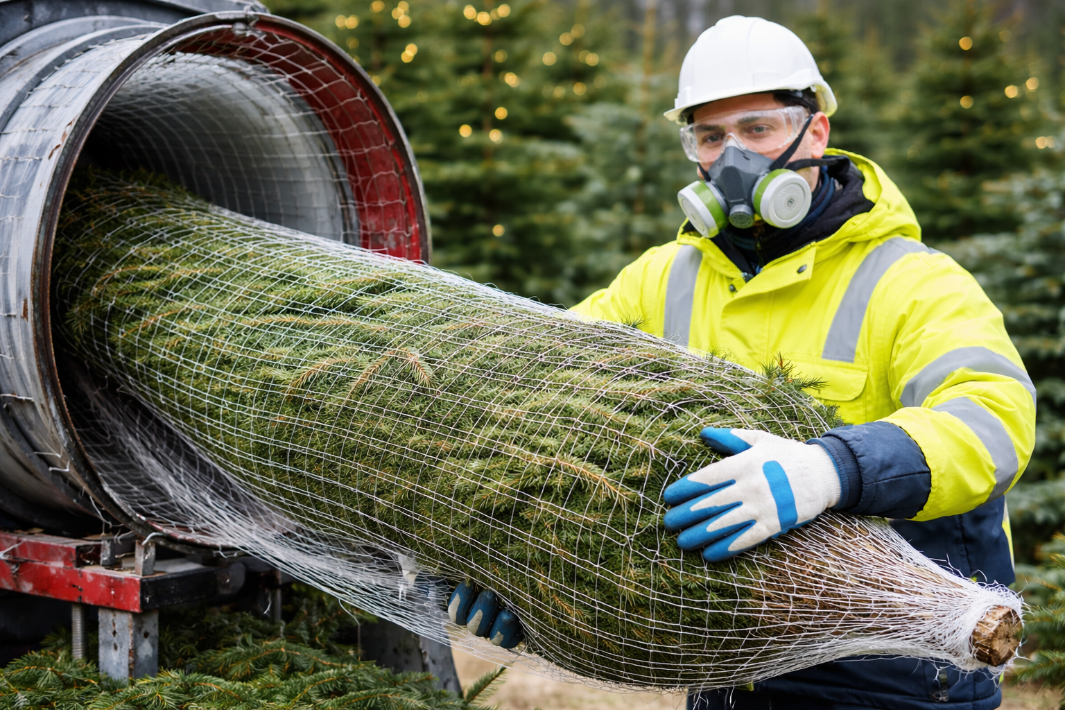 Empacador de arbol de navidad